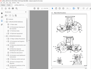 Ammann ARS 70 Single Drum Roller Operating Manual 3017062 PDF