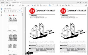 BT FORKLIFT CMX60/80 OPERATOR&#x27;S MANUAL 302823-005 2002_June - PDF DOWNLOAD