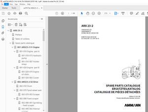 Ammann ARX 23-2 Tandem Roller Parts Catalogue Manual 3036249 PDF