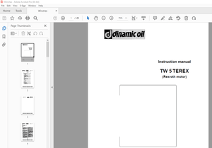 Dinamic Oil TW 5 TEREX (Rexroth motor) Instruction Manual