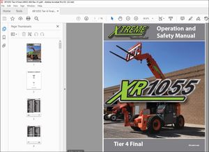 Xtreme XR1055 Tier 4 Final Operation &amp; Safety Manual PN 24955-000 PDF