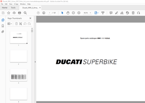 Ducati Superbike 999S AMA 2007 Parts Manual PN 91512541A - PDF DOWNLOAD 