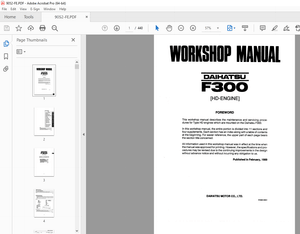 Daihatsu F300 HD-Engine Workshop Manual - PDF DOWNLOAD