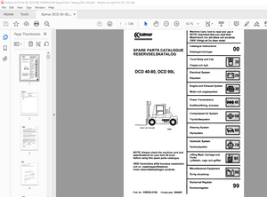 Kalmar DCD 40-80, DCD 90L Spare Parts Catalogue Manual 920936.0108 – PDF DOWNLOAD