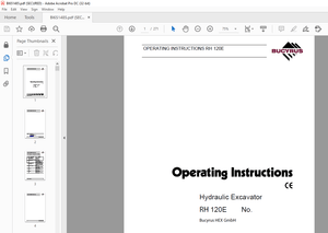 Cat Bucyrus RH 120E Hydraulic Excavator OPERATING INSTRUCTIONS MANUAL BI651485 – PDF DOWNLOAD