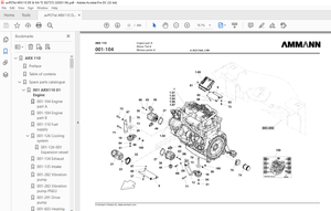 Ammann ARX 110 Tandem Roller Parts Catalogue Manual 3027372 PDF