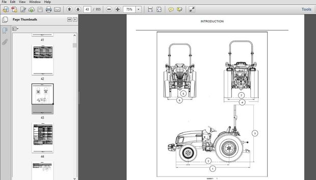 New Holland Boomer 30 &amp; 35 ROPS Compact Tractor Service Manual (47916997)