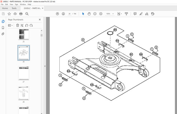 John Deere 200D LC EXCAVATOR Parts Manual PC10015 - PDF DOWNLOAD