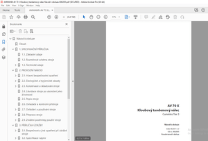 AMMANN AV 70 X Kloubový tandemový válec Návod k obsluze 4062005 - PDF