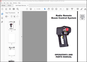 Gehl Radio Remote Boom Control System (with Black Transmitter) Parts Manual 50960060B – PDF DOWNLOAD