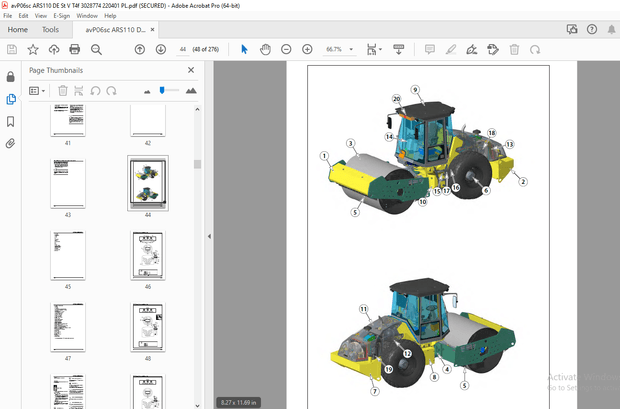 AMMANN ARS 110 WALEC CIĄGNIONY INSTRUKCJA OBSŁUGI 3028774 - PDF
