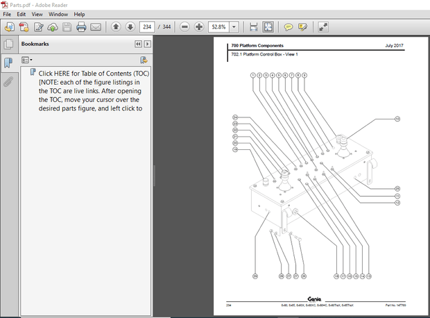 Terex Genie S 60 S 65 S 60X S 60XC S 60 HC S 60 TereX S 65 TereX Part Manual - PDF DOWNLOAD