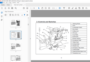 UTILEV UT80-100P DSL 8T-10T Internal Combustion Forklift Truck Operation Manual PDF