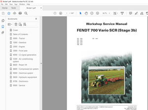 FENDT 700 Vario SCR (Stage 3b) Workshop Service Manual - PDF DOWNLOAD