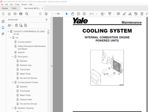 Yale Forklift B878 (GP GDP GLP135 155CA) Service Manual – PDF DOWNLOAD