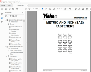 Yale Forklift F813 (GPGDPGLP080VX, 090VX,100VX, 110VX, 120VX) Service Manual PDF