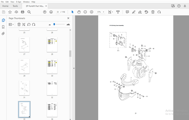EP EPT20-13/15ET EPT20-13/15ETL Electric Pallet Truck Parts Manual – PDF DOWNLOAD