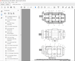 Terex Crane RT555 Tier 3 Export &amp; Tier 4i Parts Manual 12261-269 PDF