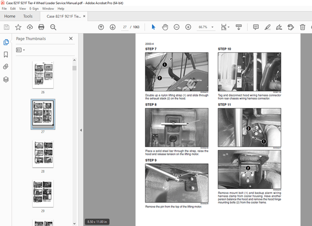 Case 821F 921F Tier 4 Wheel Loader Service Manual - PDF DOWNLOAD