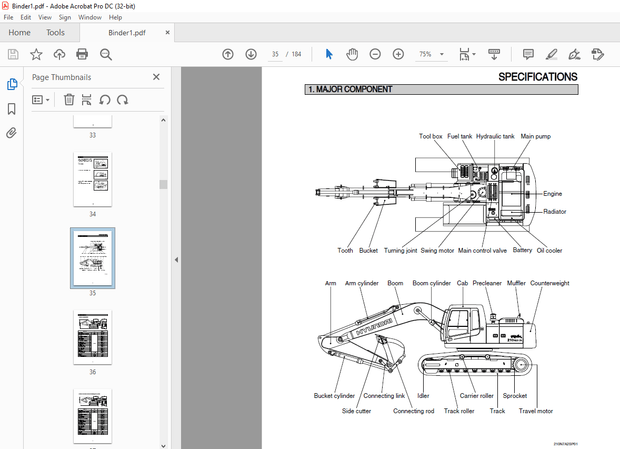 Hyundai R210NLC-7A Hydraulic Excavator Operator’s Manual – PDF DOWNLOAD