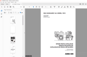 AMMANN B&amp;S VANGUARD 160, 10V3 PETROL ENGINE PARTS MANUAL - PDF