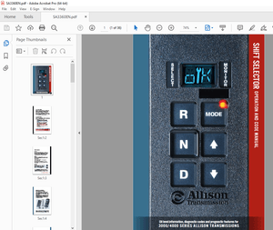 Allison Transmission 3000 / 4000 Series Shift Selector Operation Manual – PDF DOWNLOAD