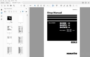 KOMATSU D65EX-16 D65PX-16 D65WX-16 BULLDOZER SERVICE REPAIR WORKSHOP MANUAL SEN04887-18 – PDF 