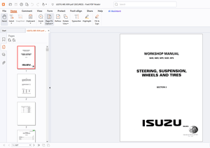 Isuzu NHR NKR NPR NQR NPS Propeller Shaft &amp; Axle Workshop Manual (Section 4)- PDF DOWNLOAD