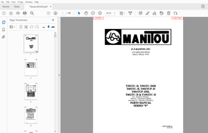 Manitou T502TC-D T502TC-DSB T602TC-D T602TCP-D T602TCP-DXL T802TC-D &amp; T1002TC-D PARTS MANUAL – PDF