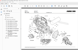 Ammann ARX 36-2 Tandem Roller Parts Catalogue Manual 5952001 - PDF DOWNLOAD