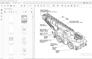 Tadano TR-500EG Hydraulic Rough Terrain Crane Operation &amp; Maintenance Manual – PDF