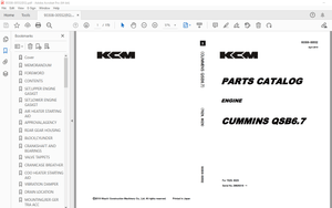 KCM Cummins QSB6.7 (70Z6, 80Z6) Engine Parts Manual 93308-00552 PDF