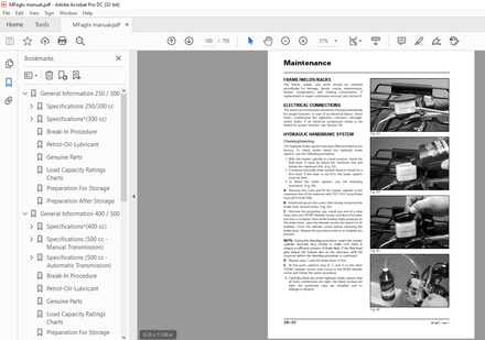 Massey Ferguson 200/300 cc Agtv Model Service &amp; Maintenance Manual - PDF DOWNLOAD