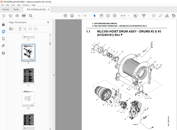 Manitowoc Crane MLC300 Luffing Jib Parts Manual 605954 – PDF DOWNLOAD