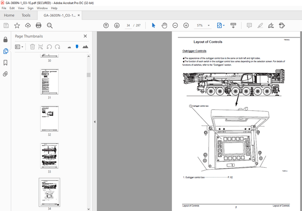 Tadano All Terrain Crane GA-3600N-1 Operation &amp; Maintenance Manual – PDF DOWNLOAD