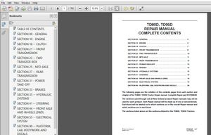 New Holland Tractor TD80D, TD95D Repair Manual -  PDF DOWNLOAD