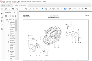 KRAMER Allrad Wheel loader 750 T Spare Parts List Manual SN346100001 – PDF DOWNLOAD