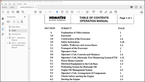 Komatsu PC3000-1 Hydraulic Mining Excavator Operation &amp; Maintenance Manual OMPC30006202 – PDF 