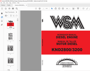Kubota KND2800 KND3200 Diesel Engine Workshop Manual – PDF DOWNLOAD