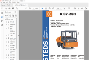 STILL R 07-20H Hybrid Tractor Spare Parts Catalogue Manual – PDF DOWNLOAD