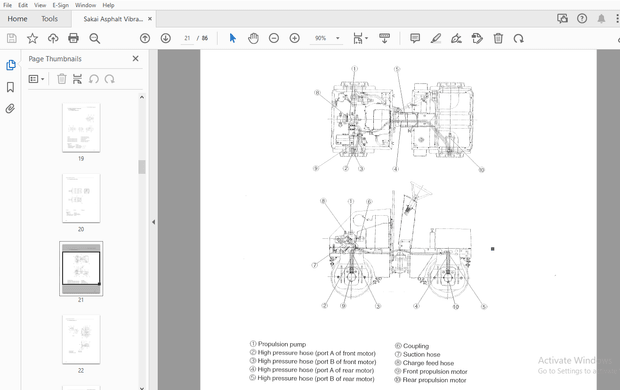 Sakai Asphalt Vibrating Roller CR270 Service Manual – PDF DOWNLOAD