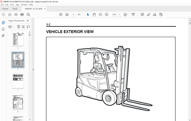 Toyota Forklift 8FBMKT20-30 8FBMT25-35 Repair Manual - PDF DOWNLOAD
