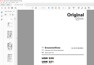 Pottinger Tractor LION 250 LION 251 Spare parts list Manual – PDF DOWNLOAD