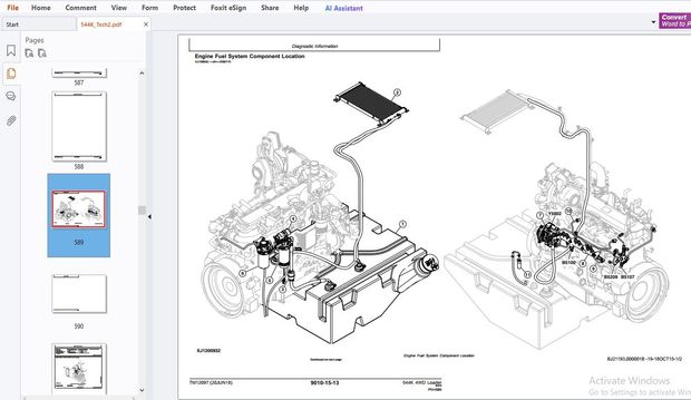 John Deere 544K 4WD Loader Operation &amp; Test Technical Manual TM12097 – PDF DOWNLOAD