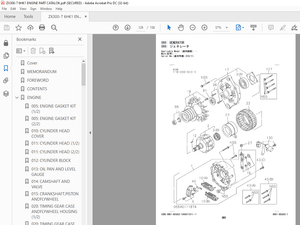 Hitachi ZAXIS 300LC-7 Hydraulic Excavator Engine Parts Manual PN:6HK1-XBSA02-1 - PDF DOWNLOAD