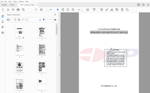 EP 1-3.5 ton R Series Forklift Truck Operation &amp; Maintenance Manual – PDF DOWNLOAD