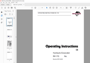 Cat Bucyrus RH170 Hydraulic Excavator OPERATING INSTRUCTIONS MANUAL BI651421 – PDF DOWNLOAD