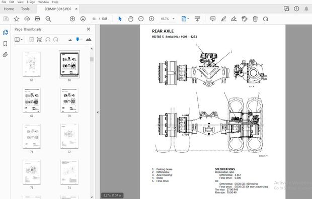 KOMATSU HD785-5 HD985-5  SERVICE REPAIR WORKSHOP MANUAL SEBM013916 - PDF DOWNLOAD
