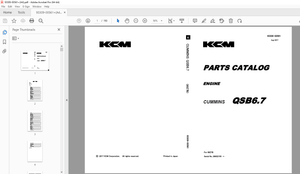 KCM CUMMINS QSB6.7 ENGINE For 80Z7B Parts Manual - PDF DOWNLOAD