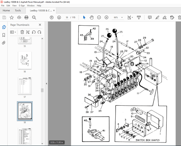 LEEBOY 1000B PAVER Operation, Maintenance &amp; Parts Manual 1000295 PDF DOWNLOAD